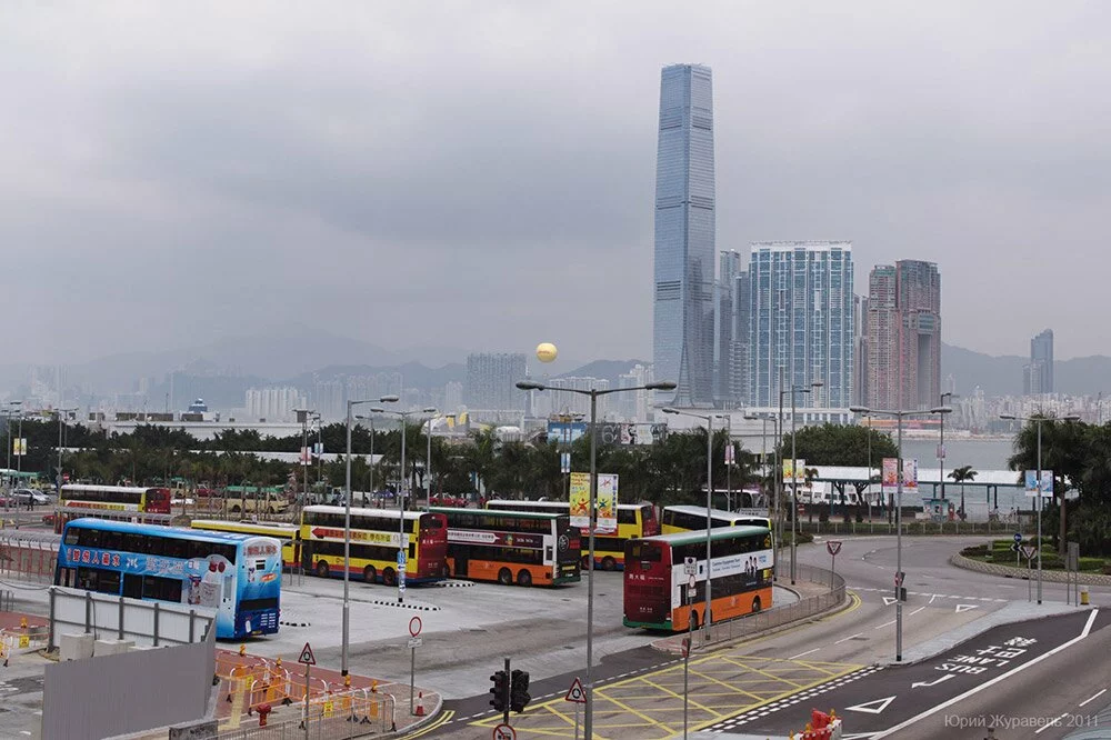 double-Decker buses Hong Kong, двухэтажные автобусы Гонконга